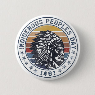 Badge Rond 5 Cm Jour des peuples autochtones Patrimoine autochtone