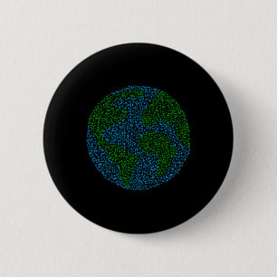 Badge Rond 5 Cm Jour des terres 2025 Design Animaux Sauvages Et An