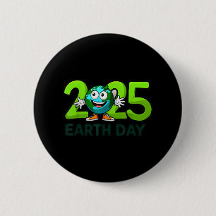 Badge Rond 5 Cm Jour des terres 2025 Jour des terres amusant Anniv