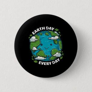 Badge Rond 5 Cm Jour des terres Chaque Jour Cute Cadeau De l'envir