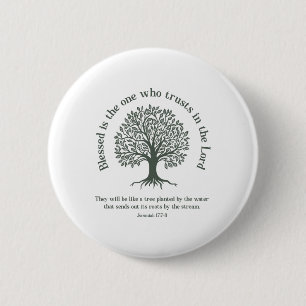 Badge Rond 5 Cm Jour des terres chrétien Bible Verse Jérémie 177-