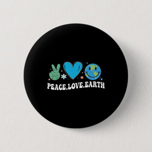 Badge Rond 5 Cm Jour des terres d'amour pour la paix