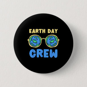 Badge Rond 5 Cm Jour des terres de l'équipage de jour des terres