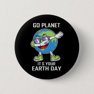 Badge Rond 5 Cm Jour des terres Enfants Garçons Filles Sauvez Notr