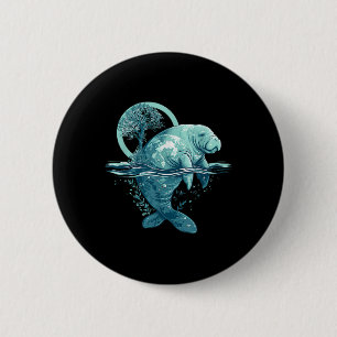 Badge Rond 5 Cm Jour des terres Manatee Jour des terres Manatee Ar