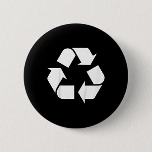 Badge Rond 5 Cm Jour des terres pour enfants Recyclage de recyclag