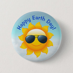 Badge Rond 5 Cm Jour des terres Sun & Shades