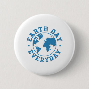 Badge Rond 5 Cm Jour des terres tous les jours