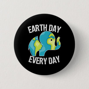 Badge Rond 5 Cm Jour des terres tous les jours Chemise Jour des te