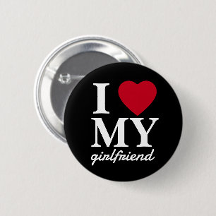 Badge Rond 5 Cm Jour des Valentines J'aime ma petite amie Petit
