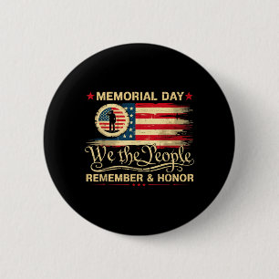 Badge Rond 5 Cm Jour des vétérans 2026 États-Unis Jour du Souvenir