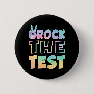 Badge Rond 5 Cm Jour d'essais Test Retro Motivational Teacher St