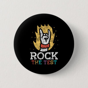 Badge Rond 5 Cm Jour d'examen du test de score de l'enseignant du 