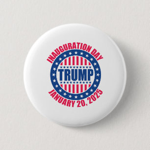 Badge Rond 5 Cm Jour d'investiture de Trump 2025 États-Unis Patrio