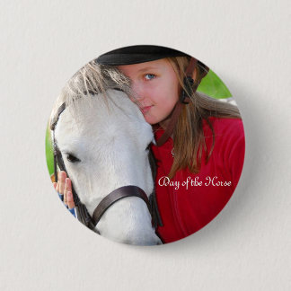 Badge Rond 5 Cm Jour du bouton de cheval