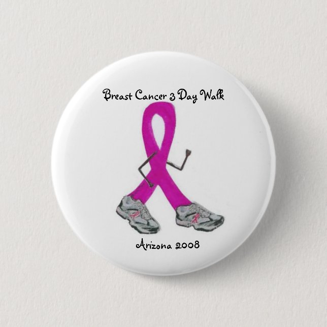 Badge Rond 5 Cm Jour du cancer du sein 3 - Arizona (Devant)