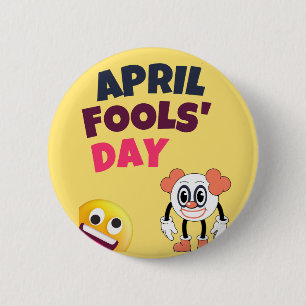 Badge Rond 5 Cm Jour du fou d'avril