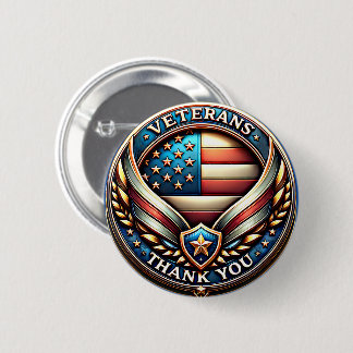 Badge Rond 5 Cm Jour du Merci des vétérans
