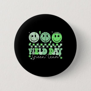 Badge Rond 5 Cm Jour du terrain Green Team Couleur Champ Trier Tea