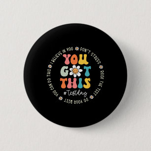 Badge Rond 5 Cm Jour du test Rock le test Jour de test de l'enseig