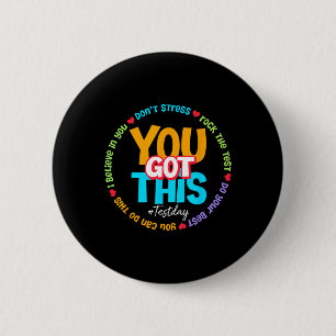 Badge Rond 5 Cm Jour du test Rock The Test Professeur Jour de test