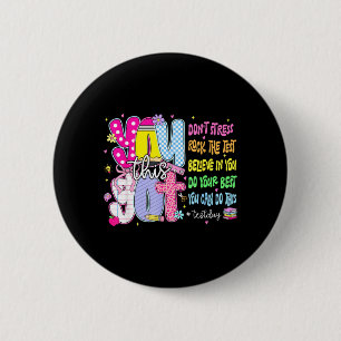 Badge Rond 5 Cm Jour du test Rock The Test Professeur Jour de test