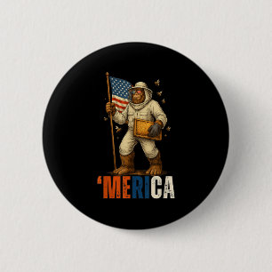 Badge Rond 5 Cm Jour du travail apiculteur Bigfoot Honey Travaille
