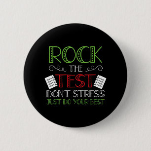 Badge Rond 5 Cm Jour Faites votre meilleur État Test Enseignant Ga