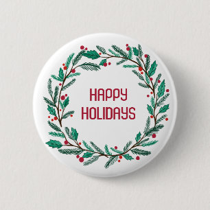 Badge Rond 5 Cm Jour férié de Noël CUSTOM main tiré