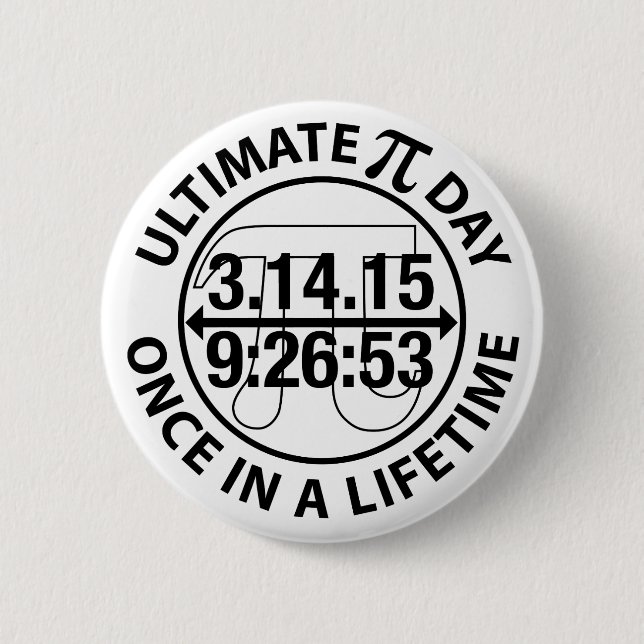Badge Rond 5 Cm Jour final 2015 de pi (Devant)