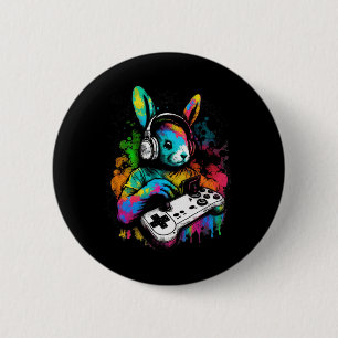 Badge Rond 5 Cm Jour Garçons Joueur Chemise Vidéo Jeu Contrôleur B