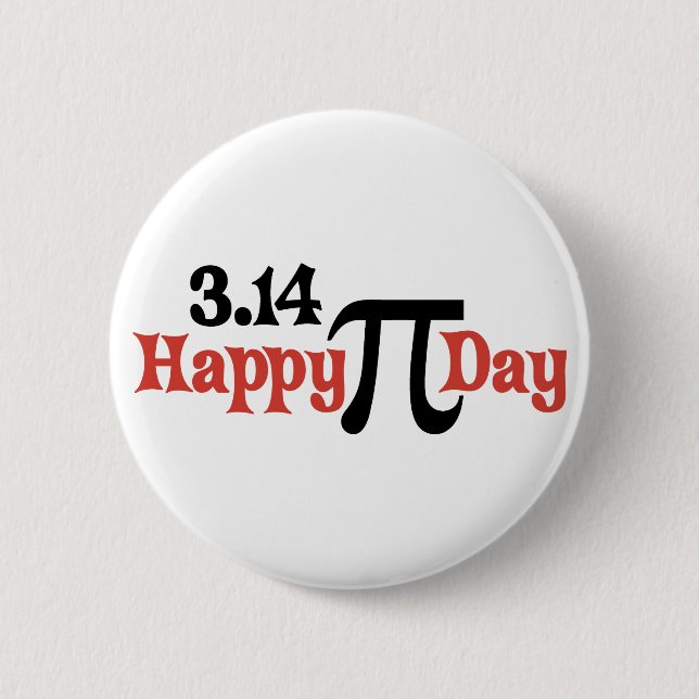 Badge Rond 5 Cm Jour heureux 3,14 de pi - 14 mars (Devant)