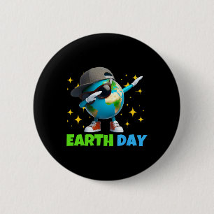 Badge Rond 5 Cm Jour heureux de la Terre Jour des terres amusant e