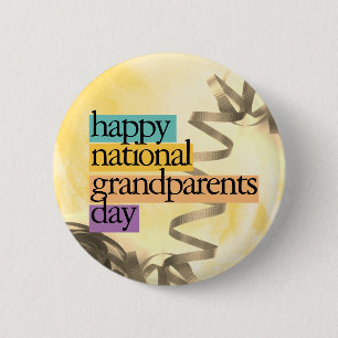 Badge Rond 5 Cm jour heureux des grands-parents nationaux