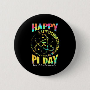 Badge Rond 5 Cm Jour heureux soit irrationnel 3.14 professeur de m