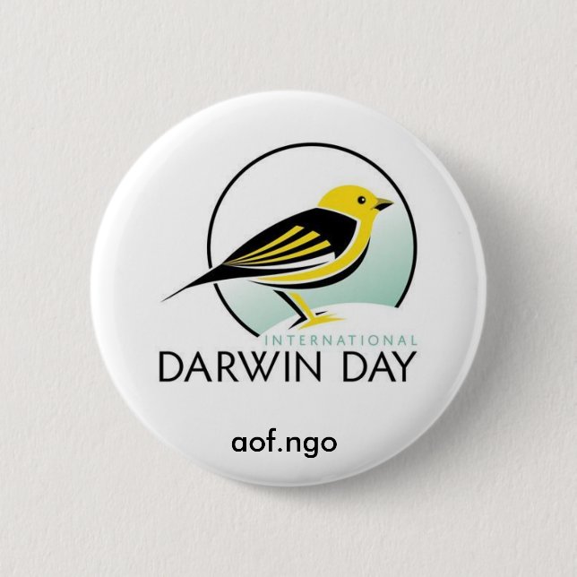 Badge Rond 5 Cm Jour international de Darwin (Devant)