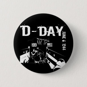 Badge Rond 5 Cm JOUR J 6 juin 1944