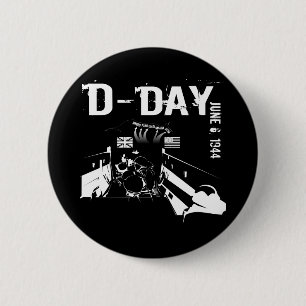 Badge Rond 5 Cm JOUR J 6 juin 1944
