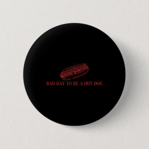 Badge Rond 5 Cm Jour J pour être un amoureux de hot-dog Fête de l'