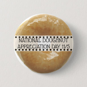 Badge Rond 5 Cm Jour national d'appréciation des noix de muscade 5