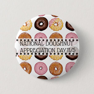 Badge Rond 5 Cm Jour national d'appréciation des noix de muscade 5