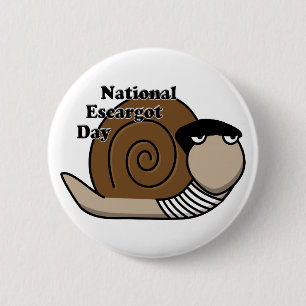 Badge Rond 5 Cm Jour national de l'Escargot