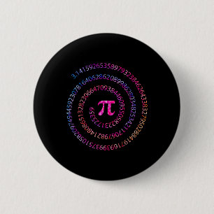 Badge Rond 5 Cm Jour Pi 3.14 Chiffres Spiral Pi Enseignante Math F