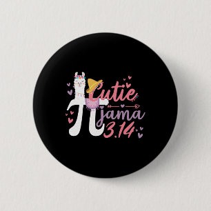 Badge Rond 5 Cm Jour Pi Jour de Pi Pyjama Lama 3,14 Cutie Pie Alpa