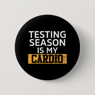 Badge Rond 5 Cm Jour Pour Les Tests D'Enseignants La Saison Est Mo