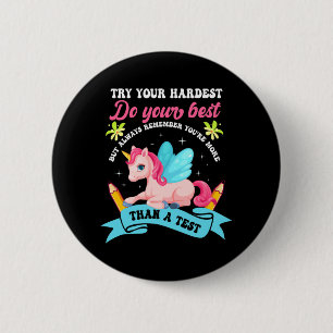 Badge Rond 5 Cm Jour Shirt Unicorn Test Jour