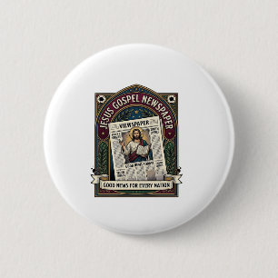 Badge Rond 5 Cm Journal de l'Évangile de Jésus Journal chrétien F