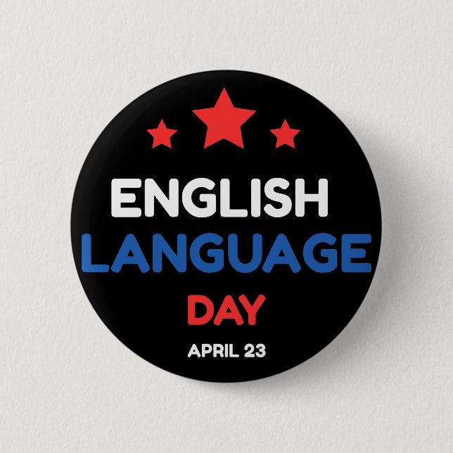 Badge Rond 5 Cm Journée de l'anglais (Devant)