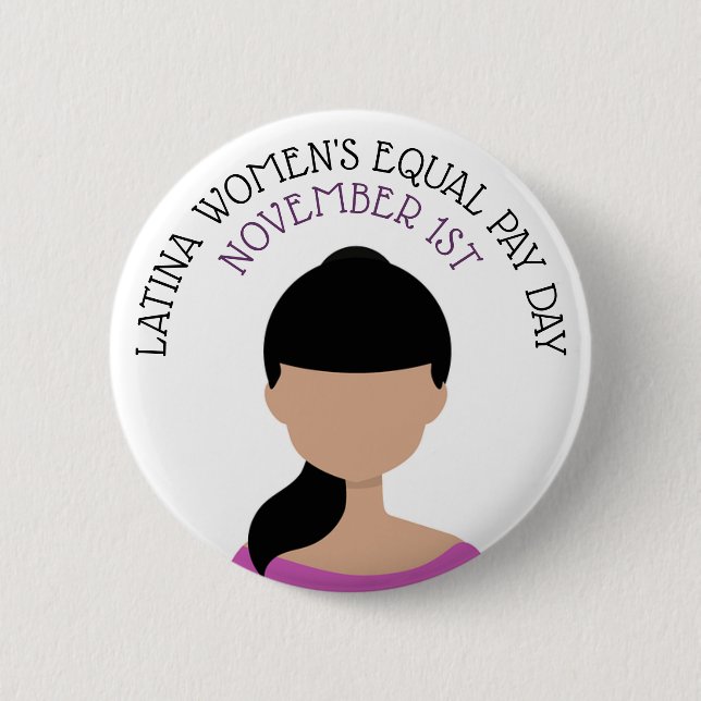 Badge Rond 5 Cm Journée de l'égalité salariale des femmes latinos  (Devant)