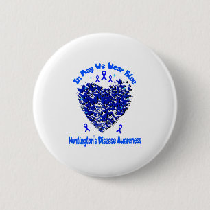 Badge Rond 5 Cm Journee de sensibilisation a la maladie de Hunting